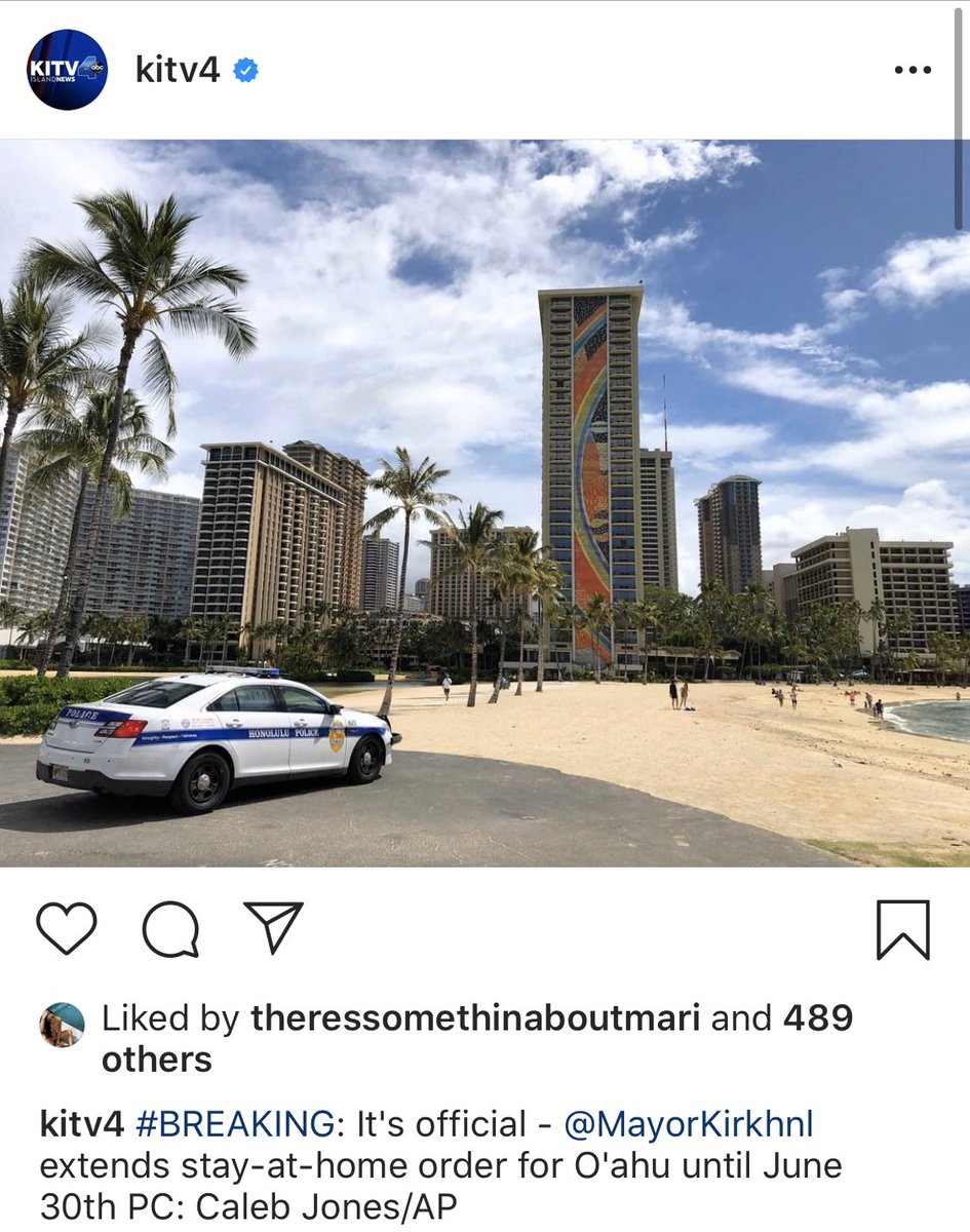 ParadiseBar808's tweet photo. Wild. Quarantine extended until June 30TH. https://t.co/Z5GJi52wQJ