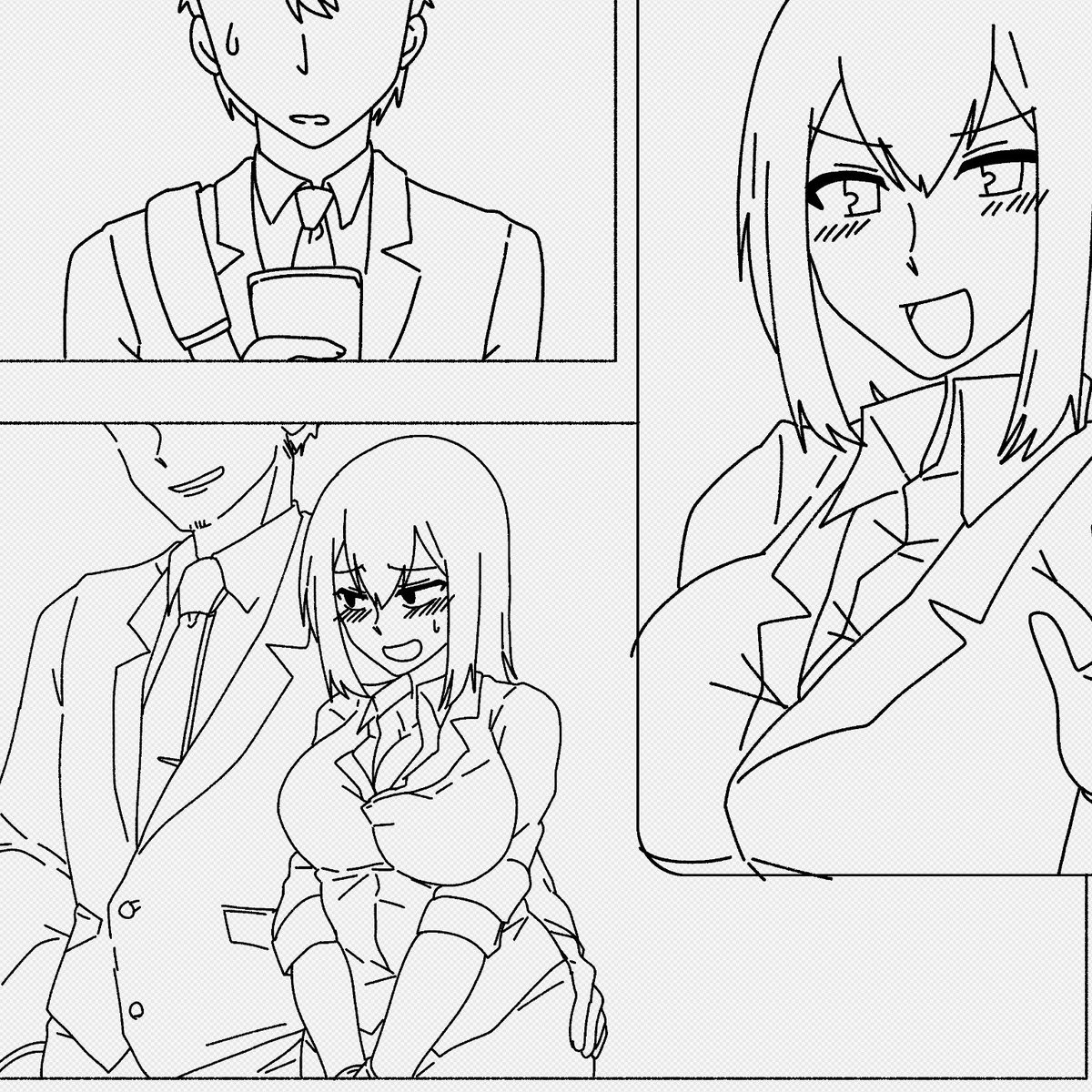 もうこの時点で好きなシチュエーションだから描いててテンション上がってくる 