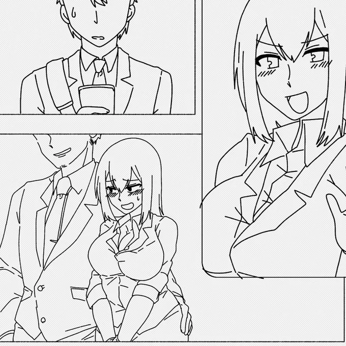 もうこの時点で好きなシチュエーションだから描いててテンション上がってくる 