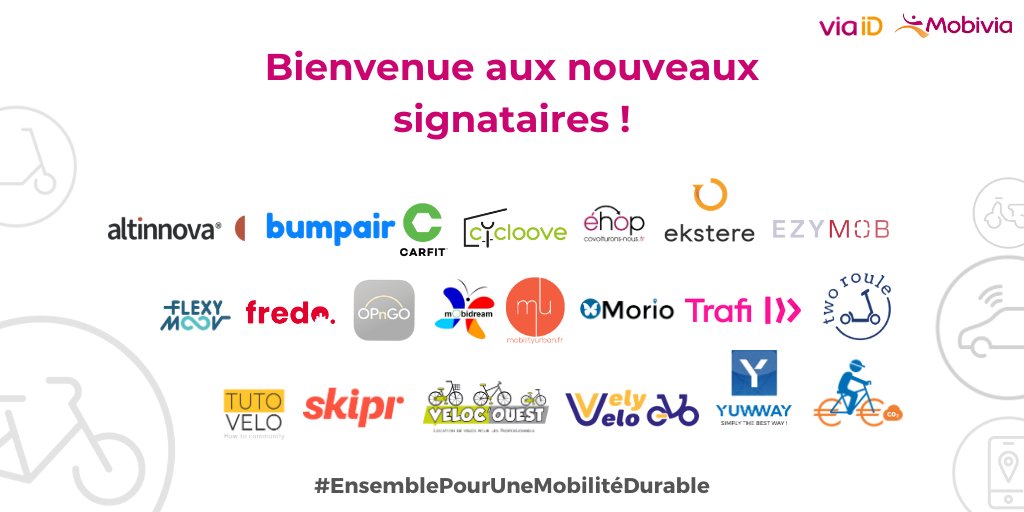 via__id's tweet image. Bienvenue aux 21 nouveaux signataires !
Vous voulez également soutenir ces mesures, faites-le nous savoir : shorturl.at/giZ35
#EnsemblePourUneMobilitéDurable