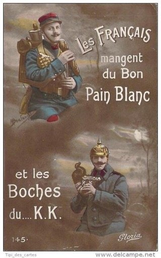 しゅねっけん Auf Twitter 史上最高のプロパガンダポスター フランス兵は美味しい食パンを食べる ドイツ兵はウンチを食べる です
