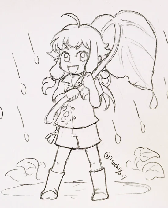 沖縄梅雨入してたときいてラクガキ北谷菜切 