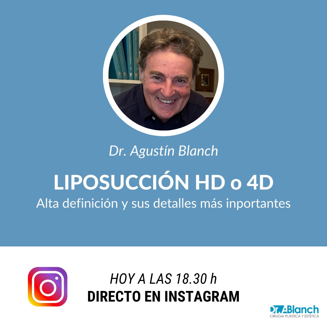 DrBlanch's tweet photo. 🤗 ¡Nos vemos hoy a las 18.00 en DIRECTO EN INSTAGRAM  para hablar sobre liposucción!
#directo #directoinstagram #instagramlive #live #preguntasyrespuestas #resolviendodudas #q&amp;a #lipo #liposuccion #desdecasa #yomequedoencasa #cirugia #cirugiaestetica https://t.co/7ECtvpoKTK