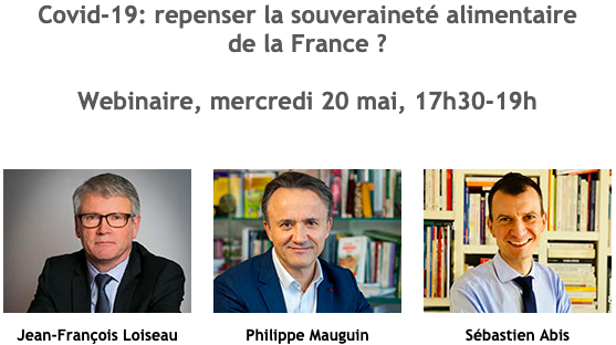 Le_Demeter's tweet photo. RAPPEL #webinar DEMETER / @Agreenium le 20 mai à 17h30!
➡️avec @JeanFLoiseau d'@_AXEREAL, @PhMauguin d'@INRAE_France et @sebastien_abis de @Le_Demeter 
Animé par @ClaudeBernhard 🧠
#COVID19 : repenser la souveraineté alimentaire de la 🇫🇷 ?

🌱INSCRIPTIONS: https://t.co/SFgrBUykkw https://t.co/FYqhm4fpJt