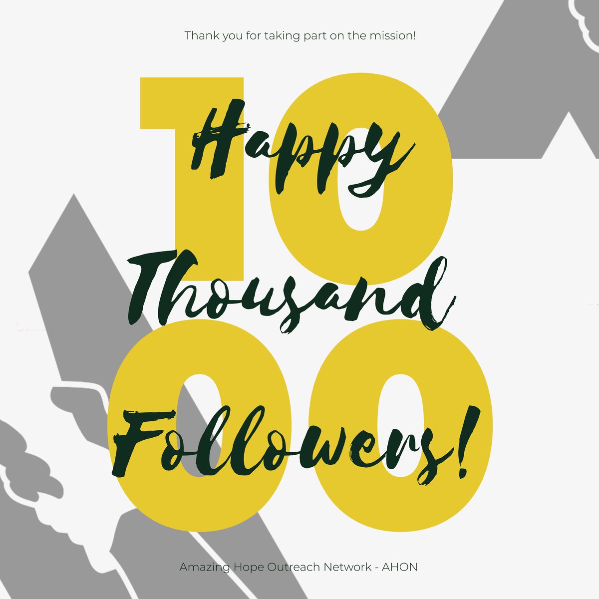 officialahonph's tweet photo. We hit 1K followers today! 🎉🎉🎉 We'd like to thank each &amp; every one of you for following, liking &amp; being part of our journey. A big Thank You to all of you! ❤  
#AHON
#AmazingHopeOutreachNetwork 
#1KFollowers https://t.co/Zt3ecA6xbO