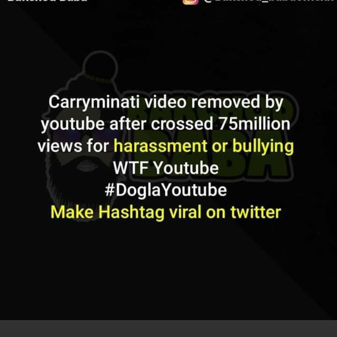 SHAHIDA76520583's tweet photo. #DoglaYoutube #justiceforcarry #BringBackCarryVideo Sare hastag carry k trnd kr rhe h 🖕🖕 https://t.co/wL9ZukydpT