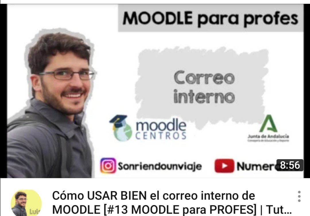 #Tutorial de #MOODLE desde 0:

¿Tú también te vuelves loco/a con tareas llegándote por 40 sitios diferentes (SÉNECA, MOODLE, email,...)?

¡Entonces ESTE ES TU VÍDEO!
👇🏼👇🏼👇🏼
youtu.be/kVtQchHDx_c

Muchas gracias por el apoyo y la difusión 😁
#ClaustroVirtual #ProfesQueAyudan