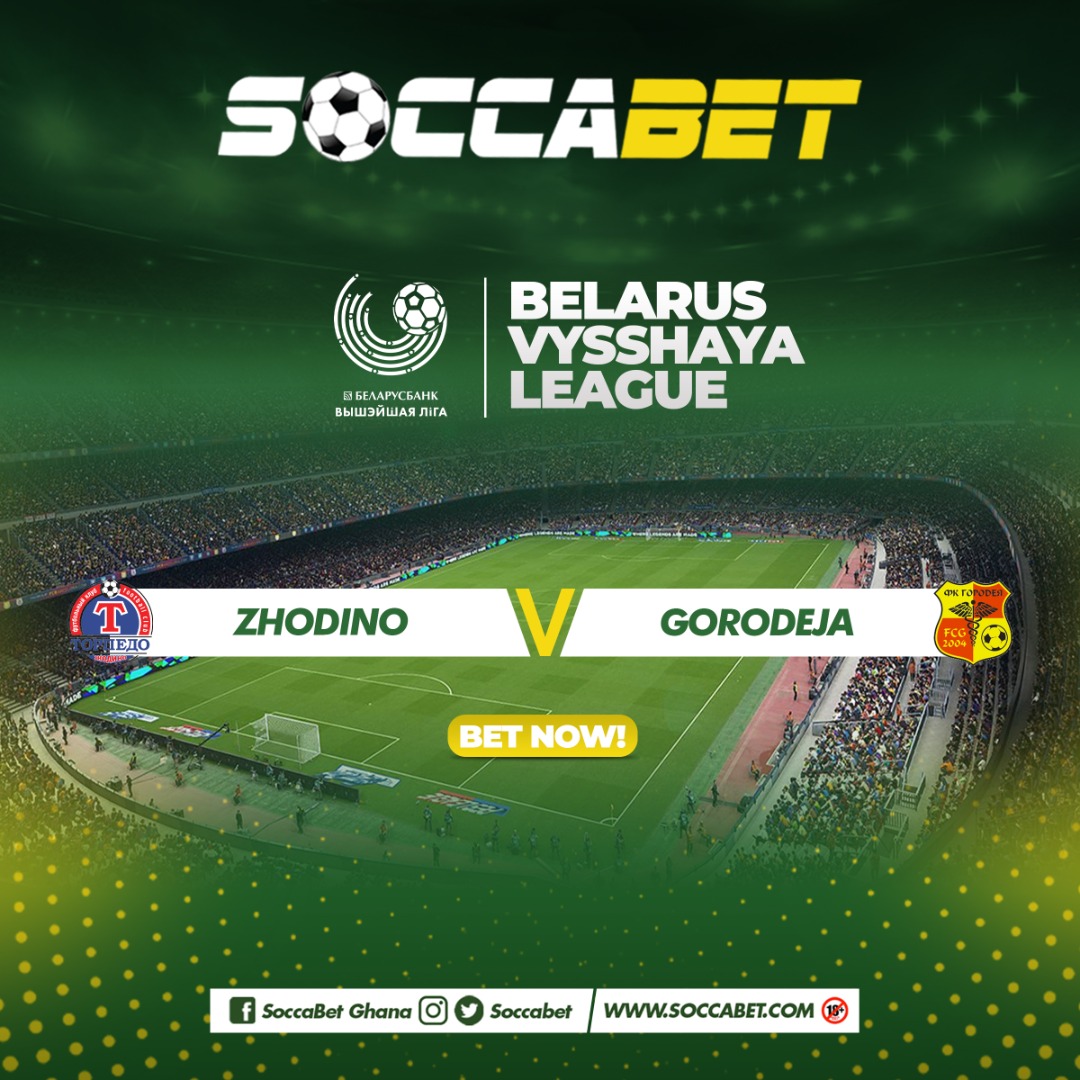 soccabet's tweet photo. A weekend of football is here again. Let's start it with a game in the Belarus Vysshaya League.

Login to https://t.co/kK1YuT6ZGO to bet now.

#soccabet #football #HTGAWM #tgif #Ghana #Gorodeja #Zhodino #bettingtips #bettingtwitter #bets #betting #cash #COVID19 https://t.co/bX5JZiZ0ZG