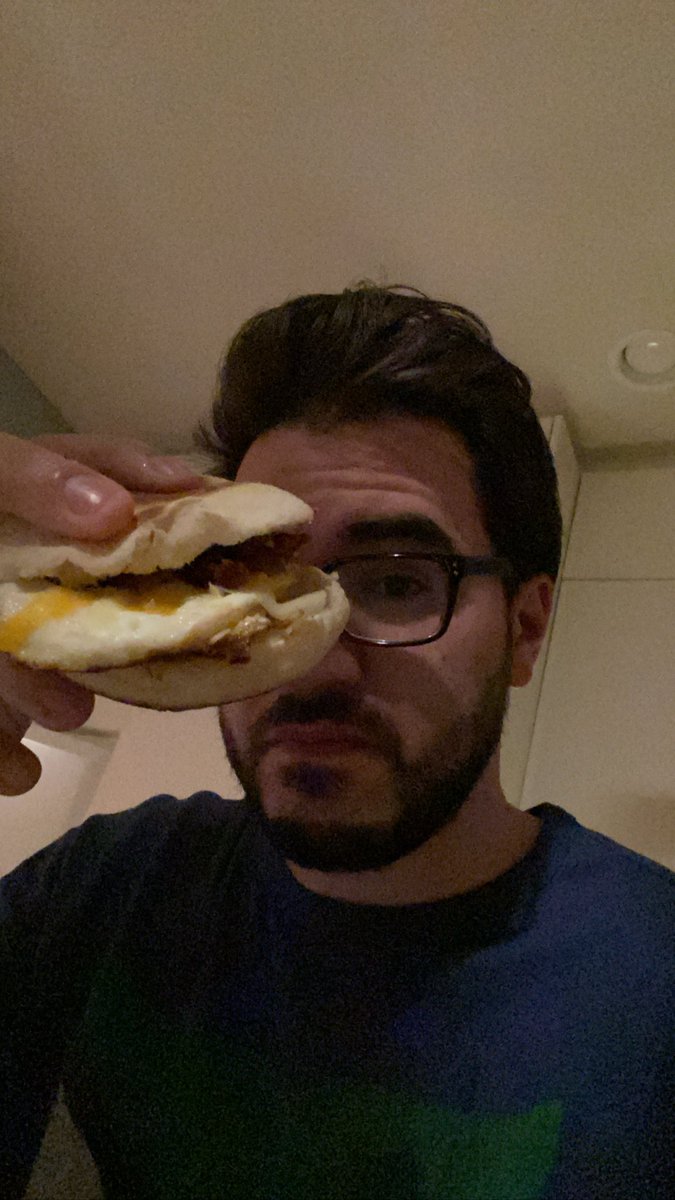 DAY 22: decided to take a break from the usual of granola cereal and milk with a protein shake and make myself a couple beef bacon egg mcmuffins. Not sure if I have the cajones to eat pork during Ramadan. Will have to switch to my alter-ego,  @Btaylor74, to do that.21-0