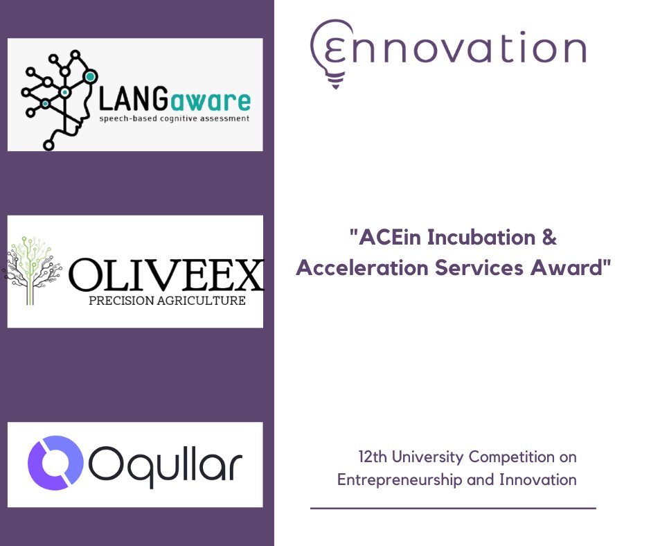 ennovationgr's tweet photo. Το @ACEinAUEB έδωσε στις ομάδες #LANGaware, #Oliveex και #Oqullar τη δυνατότητα για συστηματική καθοδήγηση, υποστηρικτικές υπηρεσίες, coaching και φιλοξενία για 6 μήνες!

#ennovation2019 #competition #entrepreneurship #research #incubation #accelerator #startups #innovation https://t.co/L322sO4hu4