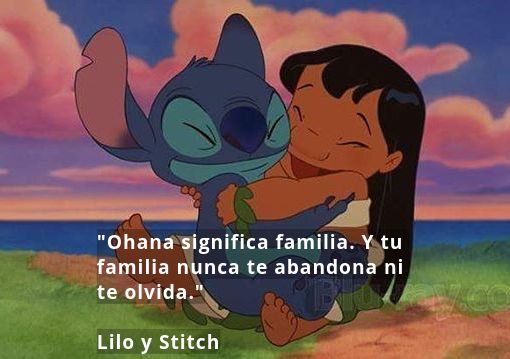 💗 STITCH ROSA 💗 OHANA significa familia, y tú familia nunca te abandona  ni te olvida Frase icónica de la película de #stitch que…