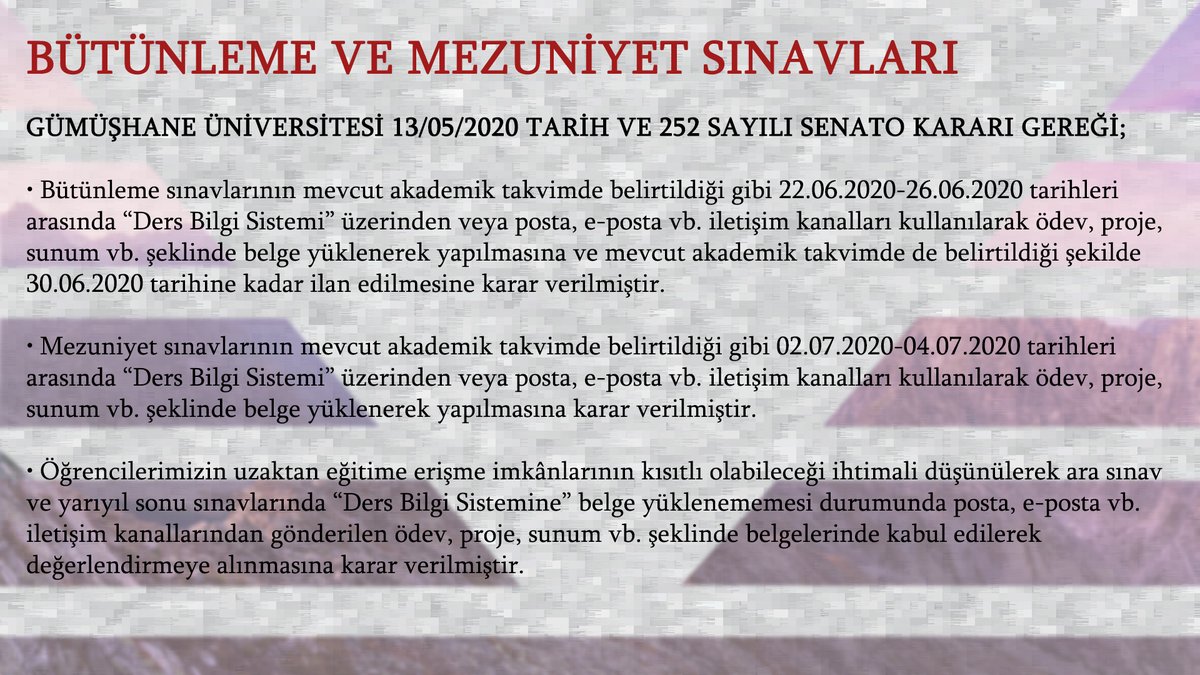 Gümüşhane Üniversitesi Öğrenci İşleri (@guogrenci) on Twitter photo 