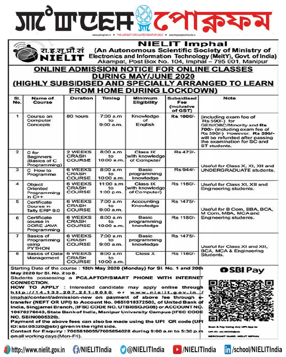 Poknapham manipuri daily local newspaper