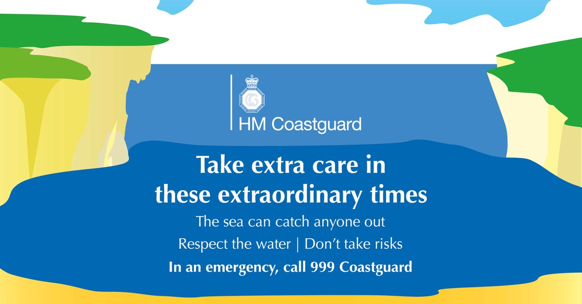 Significant numbers are expected to take to the water this weekend in England, HM Coastguard is asking everyone to take extra care in extraordinary times.
In Northern Ireland, Scotland &amp; Wales the lockdown remains &amp; people should continue to stay home. 
ow.ly/IQ2W50zGYzH