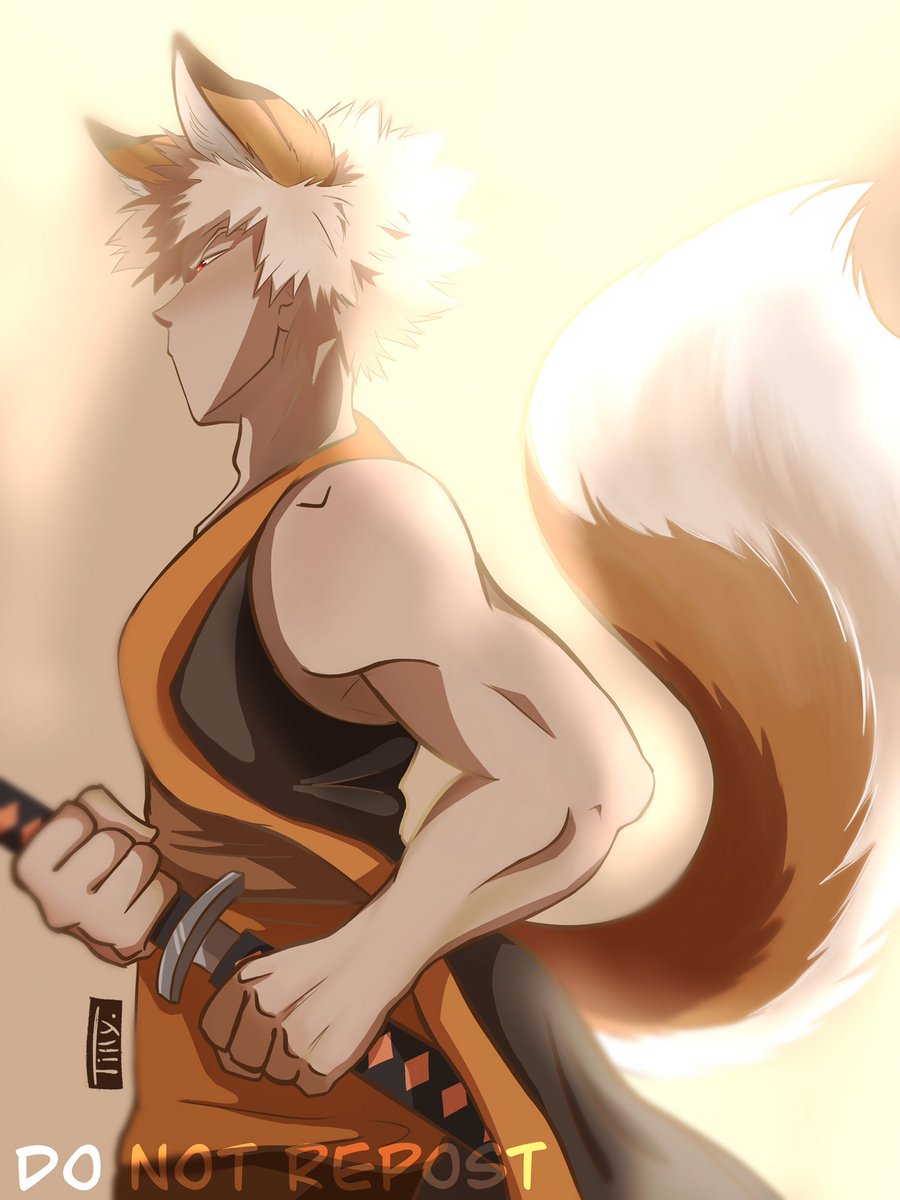 Kitsune!Kacchan #bnha #kacchan..A commission for @merrywethweath for her fi...