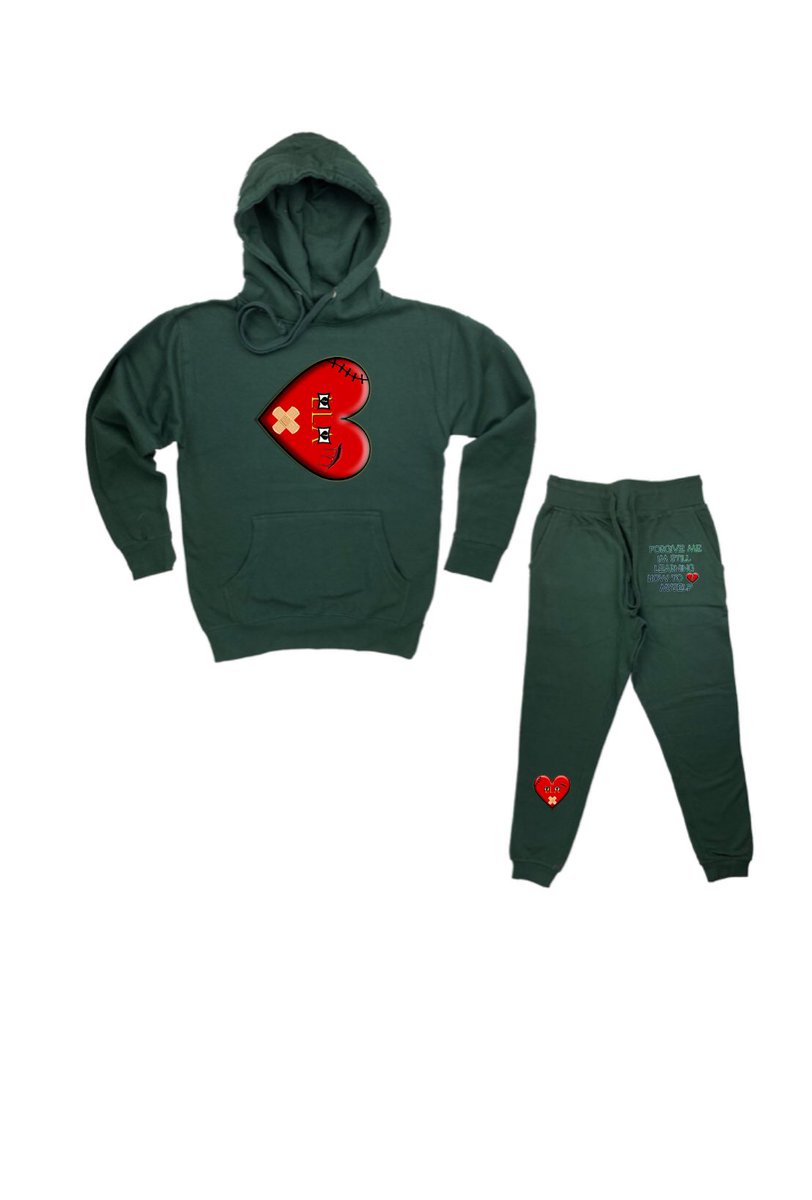 VivreLaVieCo's tweet photo. #shoplla #livinglifeapparel #lla #green #red #gold #hoodie #jogger #sweatsuit #unisexapparel #cotton #brokensoulCollection #heart #streetwear #urban https://t.co/tRwgfYTQH0
