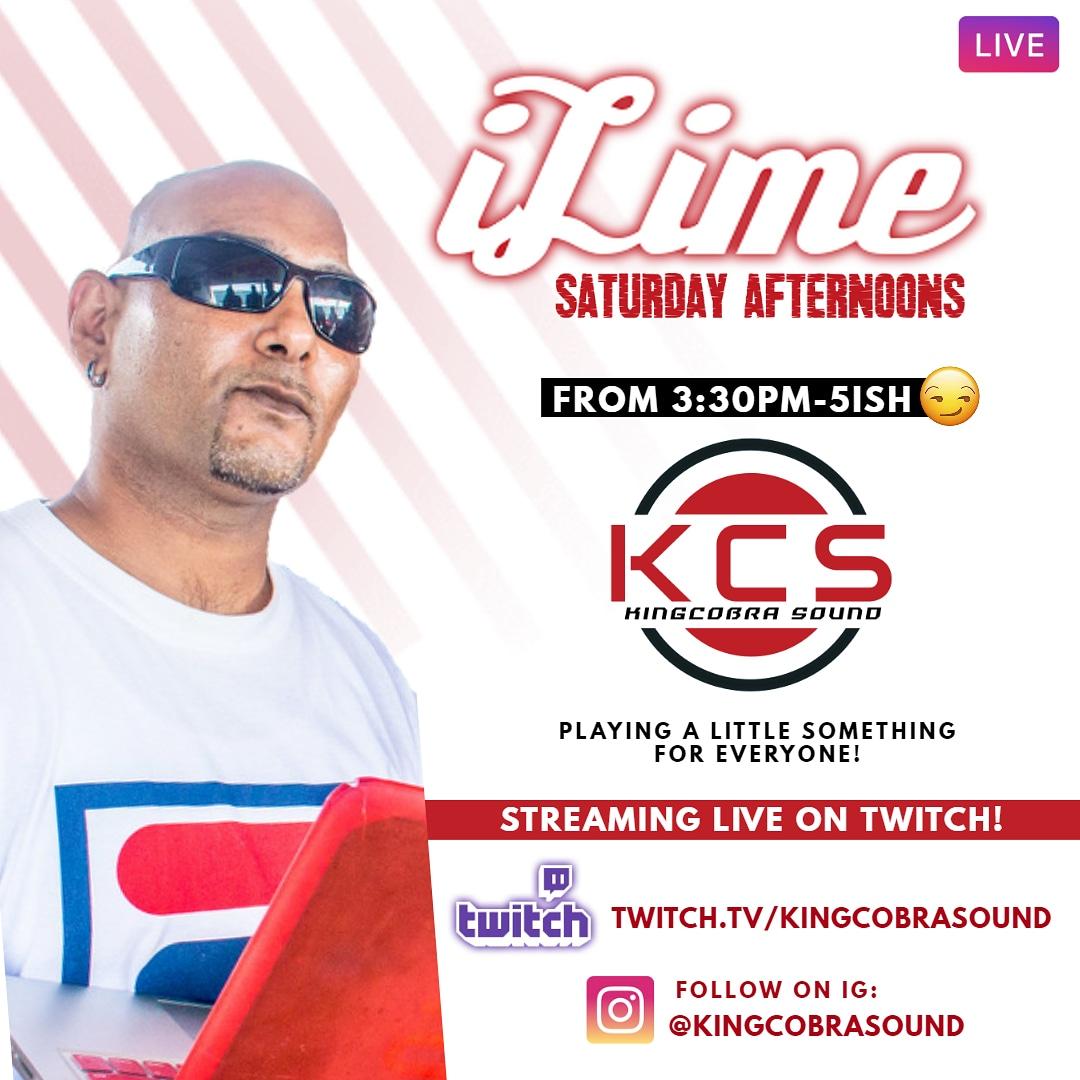 Tune Into iLime Saturday Afternoons 3:30pm Twitch.TV/kingcobrasound #ilimesaturdayafternoons
#kcsentertainment #kingcobrasound