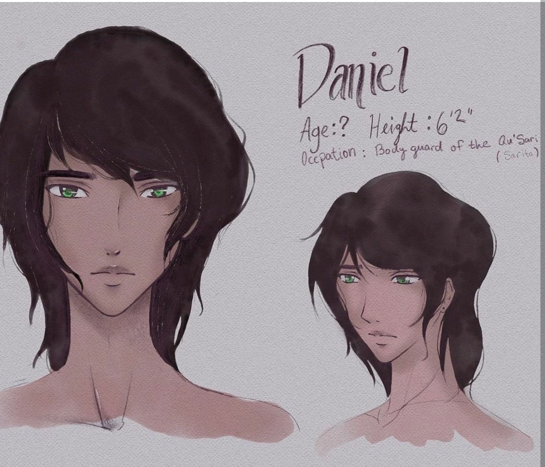 Drum roll.... It's Daniel! The mysterious, stern, body guard of the Qu’Sari (Sarita). He sees her as a little sister, and wants to keep her safe. Hope you like Daniel, he’s personally my favorite character for many reasons...
.
.
#amwriting #WritingCommunity #myOC #webtoon #comic