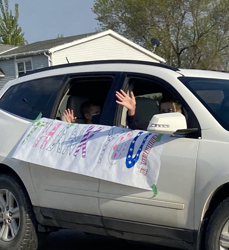 RC_Elementary's tweet photo. How do you celebrate the end of a school year during Remote Learning?  With a parade, of course!  #rcjourney https://t.co/ZqqCTPuIkQ