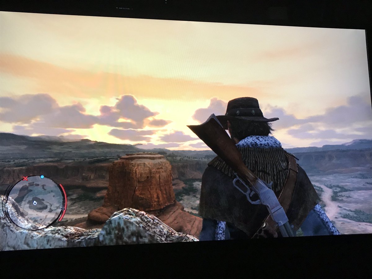 Sometimes when life gets him down, my Red Harlow just likes watching the sunset over Mexico. #RedDeadRedemptionMultiplayer