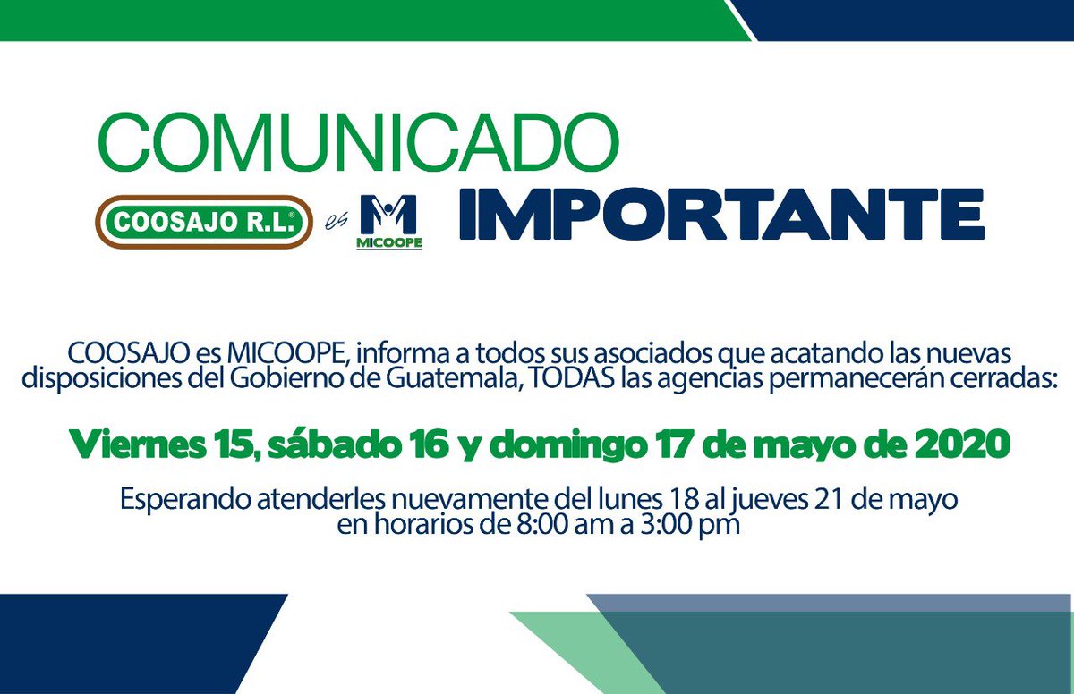 COMUNICADO IMPORTANTE