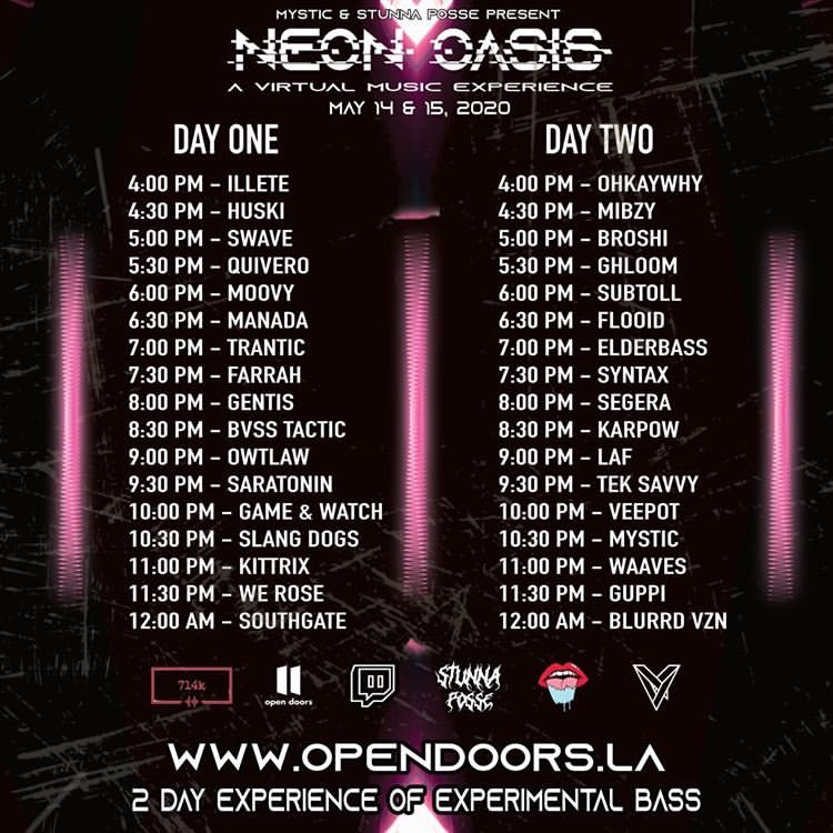 neonoasisfest's tweet photo. @Game_Watchmusic is now playing #NEONOASISFEST 💟 

https://t.co/MtYsAbMNKB <— stream here https://t.co/jdB4qJp2dc