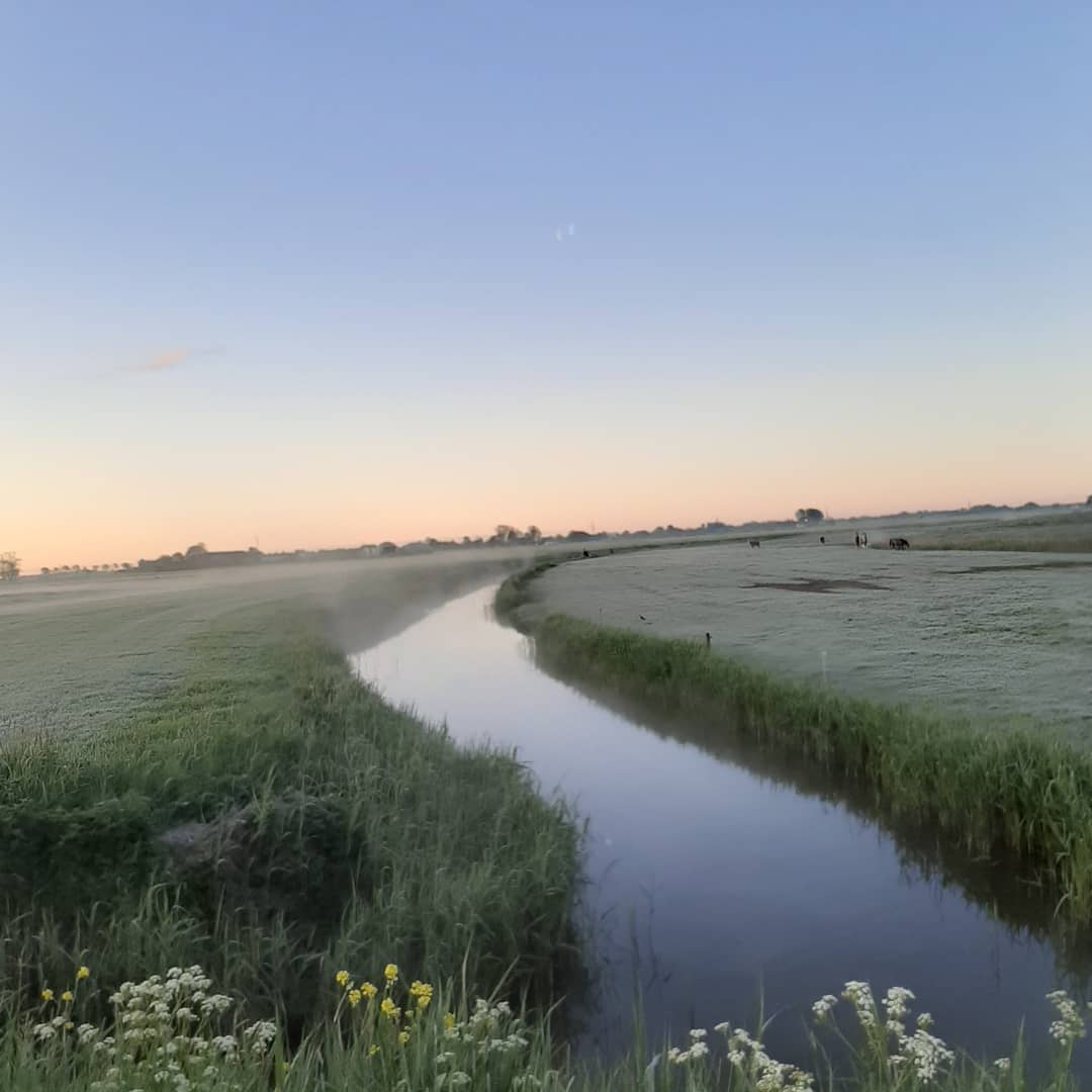 corhpol's tweet photo. Vroege ochtendwandeling in mei en dan zie je dit. #genieten  #KleinGarnwerd #Schilligeham  #Reitdiepdal #Winsum #Groningen #Netherlands #keepfit #weerplaza #buienradar #sunrise https://t.co/Qt6WQYuBTK