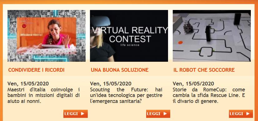 Buongiorno! Su mondodigitale.org trovate 
- prossimo appuntamento con #MissioneNonni #MaestridItalia 
- #VirtualRealityContest #emergenza #coronavirus con <a href="/LazioInnova/">LazioInnova</a> <a href="/RegioneLazio/">Regione Lazio</a> @comaugroup 
- nuova intervista #storiedaRomecup su #divariodigenere #gendergap #robotica