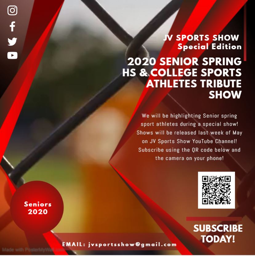 We are looking forward to paying tribute to some outstanding HS &amp; College Senior spring sport athletes on a very special @JVSportsShow! Stay tuned and subscribe to our YouTube Channel to be notified when these shows are released....
