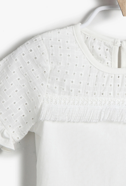 dadamamababy's tweet photo. Ruffle blouse
Great looking shirt with ruffle sleeve and designed pattern with wholes on the top part of the shirt, gives elegant look to your girl.
100% cotton 
Machine wash cold
SKU: TO-5543-WH
https://t.co/7swuusDQIR https://t.co/3b5yyggIcj