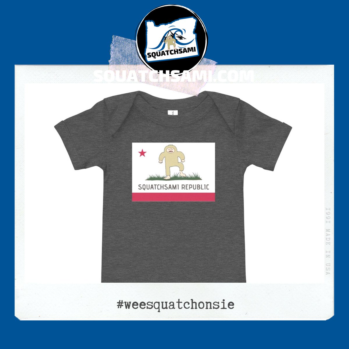 squatchsami's tweet photo. You've heard of the #SquatchShop
#Squatchsami's online #Bigfoot gear...

Well, meet #SquatchsamiRepublic &amp;
specifically #LilSquatchRebublic
and this adorable onsie.

#ALLtheThings
https://t.co/H24JT6BnNt

#GlenedenBeach &amp; #LincolnCity #Oregon
#PNW #OregonCoast  
#sasquatch https://t.co/u5p2SvWpyx