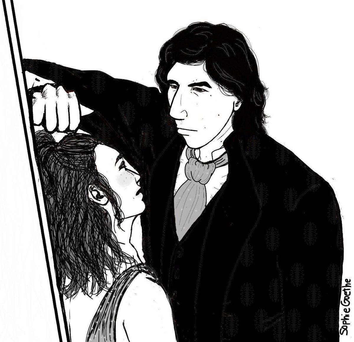 SophieGoethe's tweet photo. So I decided to redraw my previous drawing to adjust it to a certain scene. 
@kylorenvevo #THPfic https://t.co/y2btGaqR99