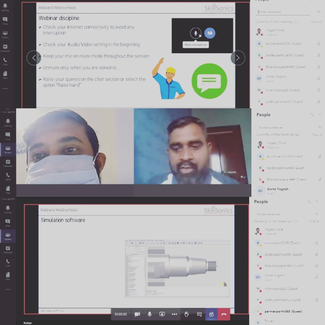 Skillsonics's tweet photo. Assessment preparation webinar arranged for ABB students in 14 May 2020, led by SkillSonics expert Rohan GN.
#webinar #distancetraining #digitalskills #digitalindia #skillindia #swissindiantraining #multiskillled #productiontechnician #ABB #india #SkillSonics #skillsonicsconnect https://t.co/9NlNahgAAR