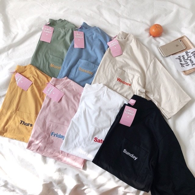 py_jaeyun's tweet photo. Pre-order 👑🖇️
เสื้อยืดลายปัก Day&amp; Night ปักวันภาษาอังกฤษตรงอก เสื้อน่ารักมาก มีหลายสี🍑
♡ Price 120.-
 รอของ10-15วัน
#พรีออร์เดอร์เกาหลี #ส่งต่อเสื้อผ้า #เสื้อผ้าสไตล์เกาหลี #กางเกงยีนส์ #กาง��กงยีนส์เกาหลี #กางเกงขาสั้น #เสื้อoversize #เสื้อครอป https://t.co/YSZbqoZOfF