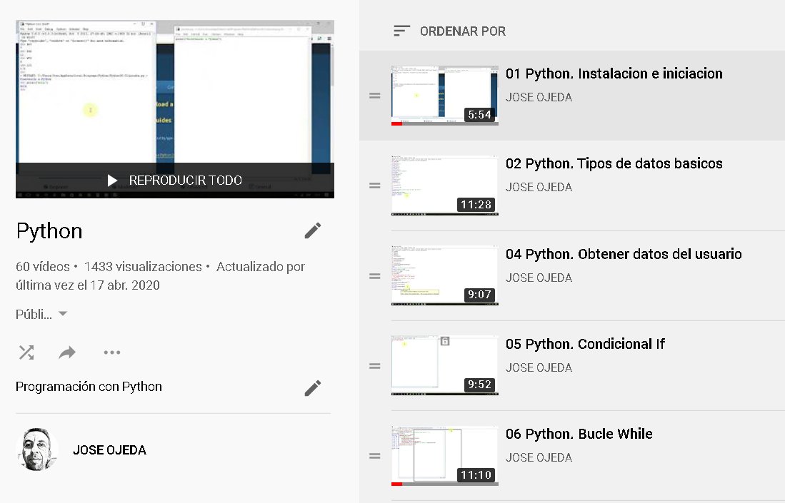 josecodetech's tweet photo. Por fin #viernes, aqui teneis una lista de #youtube con videos sobre #programacion con #python -> https://t.co/w0Untv7Ved #programming #programandoEnCuarentena #programacion https://t.co/N8yGLaKKVg