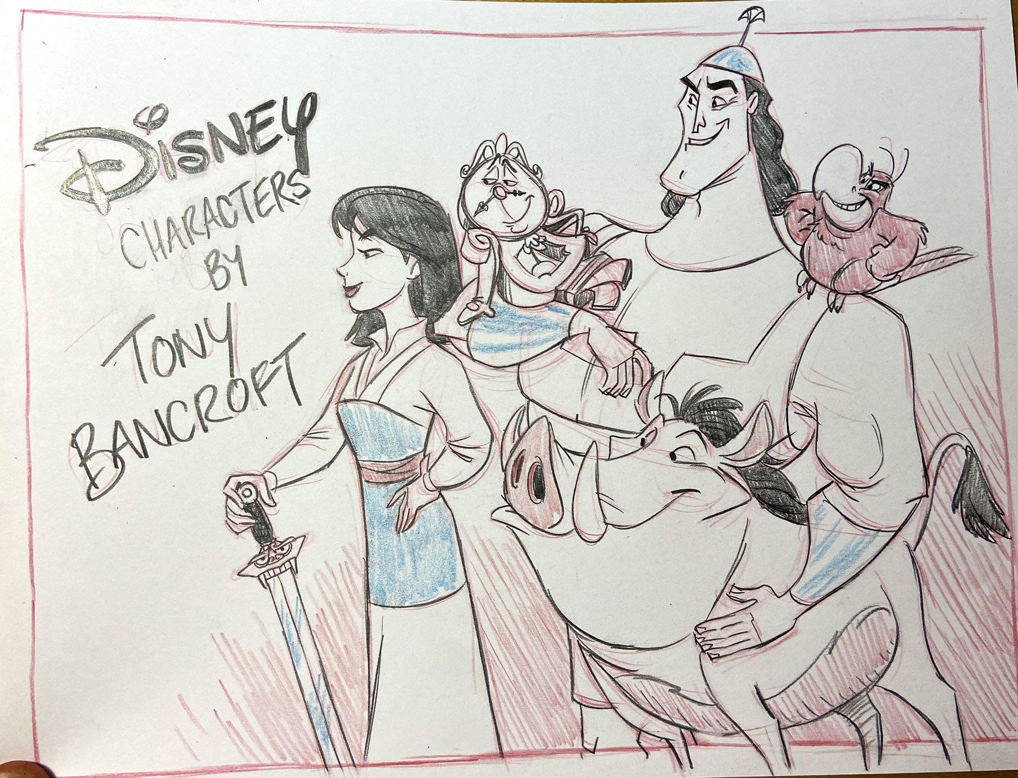 Tony Bancroft This Was A Commisssion Request That Came Out Of Quarantinecon It Was Hard Getting All My Characters Together In One Image But Fun To Draw Disney Commission List