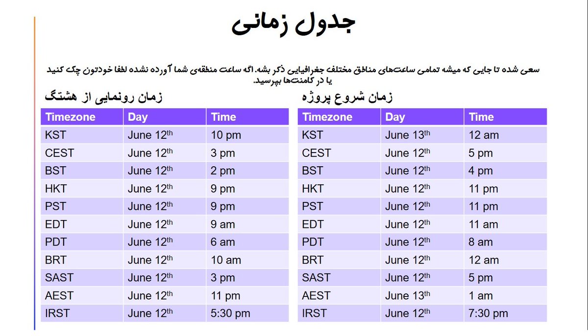 IRpurpleOcean's tweet photo. بچه ها همونطور که میدونید آرمی ها تا حالا دوبار سعی کردند که رکورد بیشترین تعداد هشتگ زده شده در ۲۴ ساعت رو بشکنند اما موفق نشدند! ولی تا سه نشه بازی نشه.
🔸️اطلاعات و جزییات پروژه رو کامل در پوسترها میتونید بخونید:
#ARMY_Project
Project cr:@a22y_moeschli https://t.co/fQq1lQgf7r