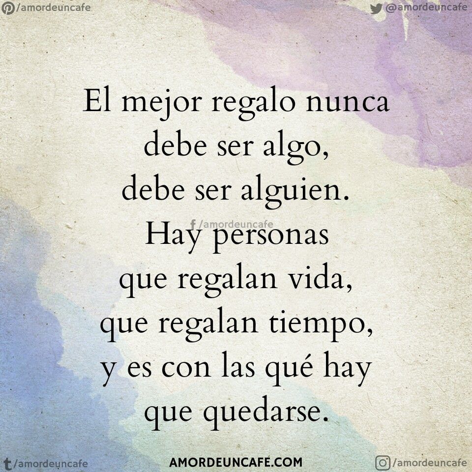 luismerlo_actor Buenos días Luis. Tienes razón, el mejor regalo nunca debe  ser algo, debe ser alguien. Hay personas que regalan vida, que regalan  tiempo y es con las qué hay que quedarse., image size:960x960