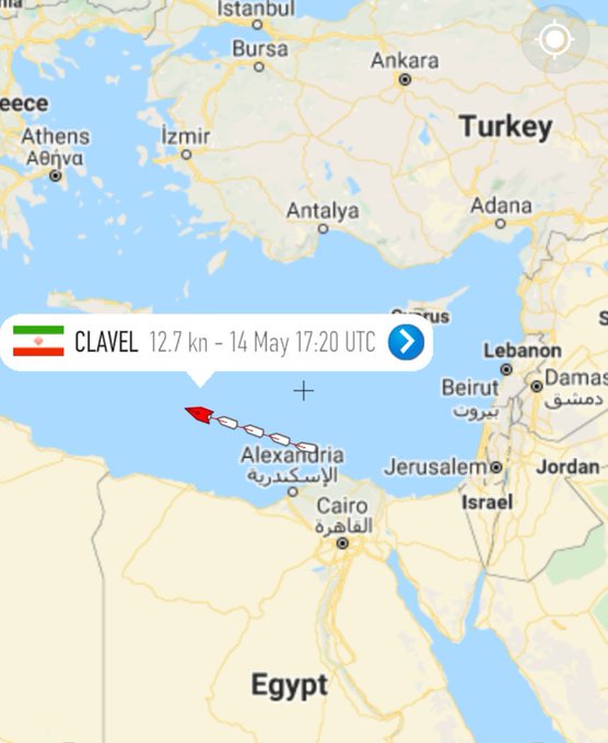 26) #UPDATEA look at the tankers being sent by Iran to Venezuela.