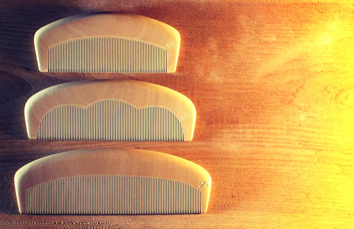 8月中まで値下げ 工房ふるかわや 超細歯 イスノキ櫛 お六櫛