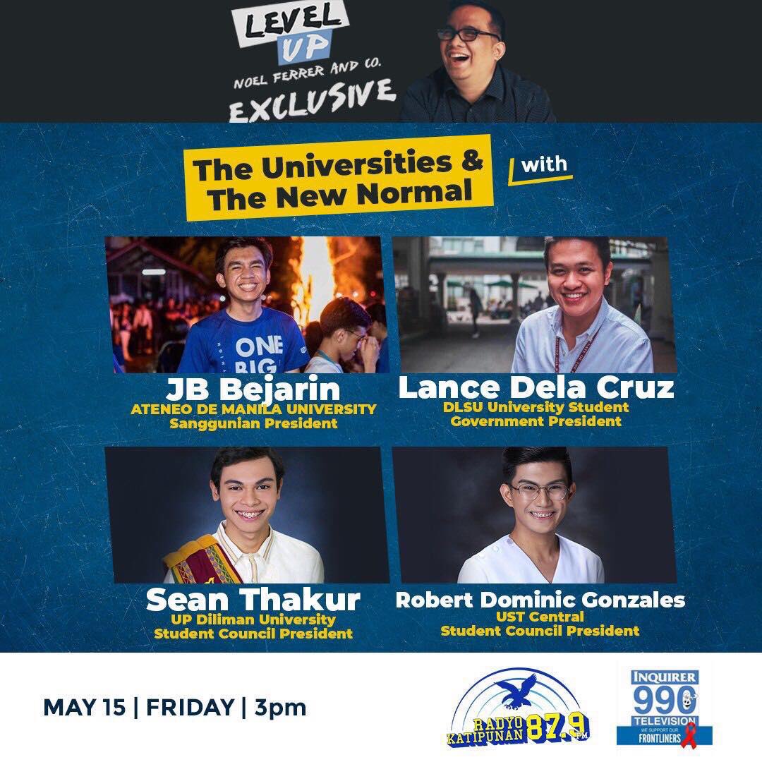 ust_csc's tweet image. THOMASIANS! 

Join our UST-CSC President and the Presidents of other university student councils as they discuss about the &quot;new normal&quot; and more latest updates at 3PM today!

FB LIVE:
bit.ly/3cCyP8K

#CSCFartherAndFurther