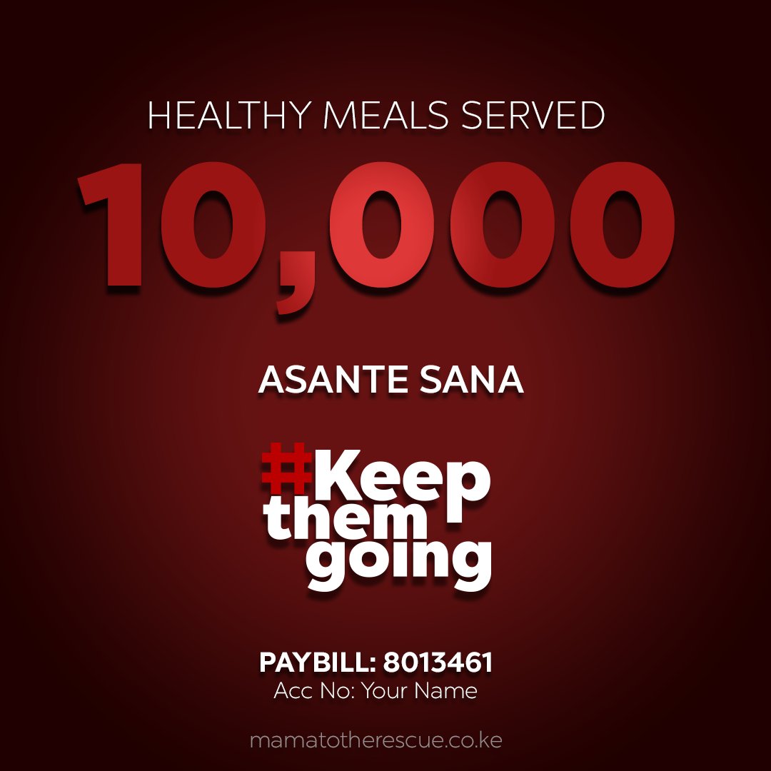 Asante Sana! We are proud to have served over 10, 000 hot meals so far to frontliners and disadvantaged families. This wouldn't have been possible without your help. #KeepThemGoing