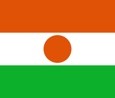 Niger. 6/10. Adopted in 1959 following independence from France. Symbolism if the colours is unofficial, but perceived as orange for the Sahara Desert, white for the River Niger and green for hope and fertility. The orange circle represents both the sun and national independence.