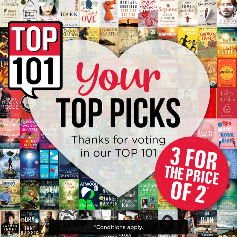 DymocksLC's tweet image. This weekend is your last chance to pick up 3 of our new Top 101 titles for the price of 2! ❤️📕