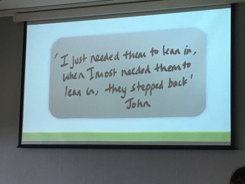 gemma_allen1's tweet image. Excellent paper from 
@JedJerwood about barriers to #PalliativeCare for people with severe mental illness and a take home message from #phpci2019 conference presentation...

 &apos;Lean in, don&apos;t step back’ 

researchgate.net/publication/32……

#DyingToBeHeard #mentalhealth #DyingMatters