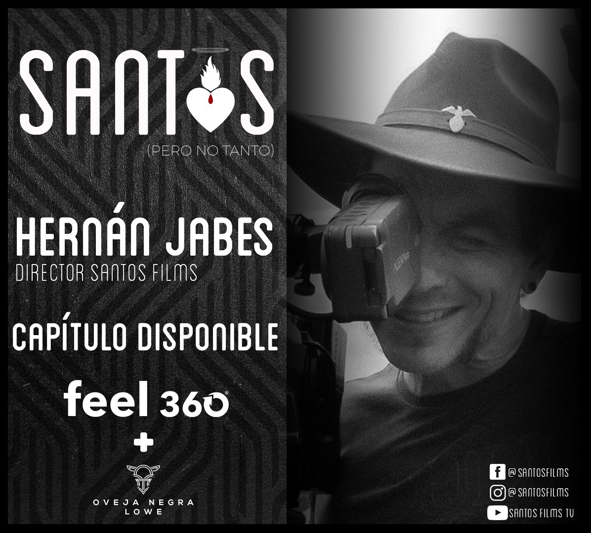 santosfilms's tweet photo. En #SANTOSPERONOTANTO conversamos con Hernán Jabes quien nos da a conocer el proceso del proyecto Feel 360 que se hizo acreedor a un premio en el CC2020 a mejor director.

Link del capítulo:
https://t.co/kGDjbzCj19 https://t.co/mNF1M4AcRp