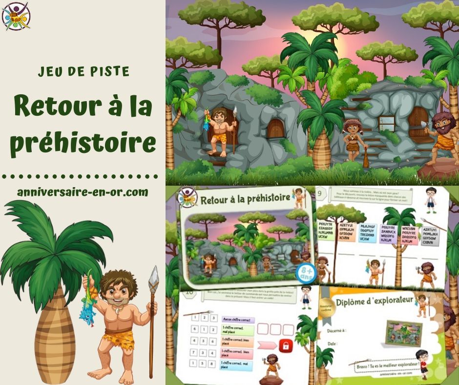 Anniversaire En Or در توییتر Voyagez Au Temps Des Hommes Prehistoriques Avec Notre Machine A Remonter Le Temps Kit Ludique Et Educatif A Partir De 8 Ans T Co 9lmjltnq3d Jeu Anniversaire Enfant Chasseautresor