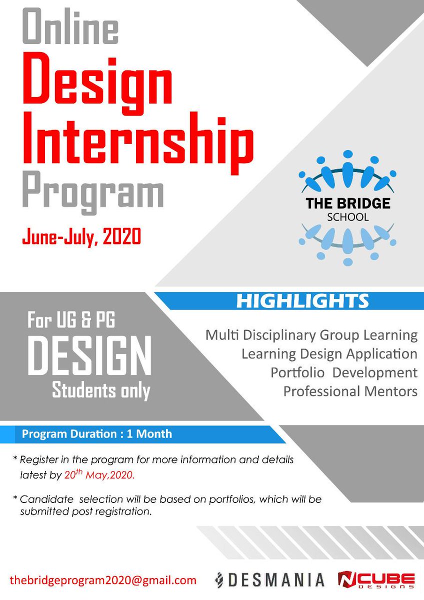 desmaniadesign's tweet photo. NCube collaboration with #Desmania is starting #onlineinternship program for undergrad and postgrad design students in India. For Register:
https://t.co/8jqTm8y0dG

#designuniversities #worlduniversityofdesign #upes #nid #designuniversityindia #amityuniversity #mit  #iitdesign https://t.co/fORKX9OnGW