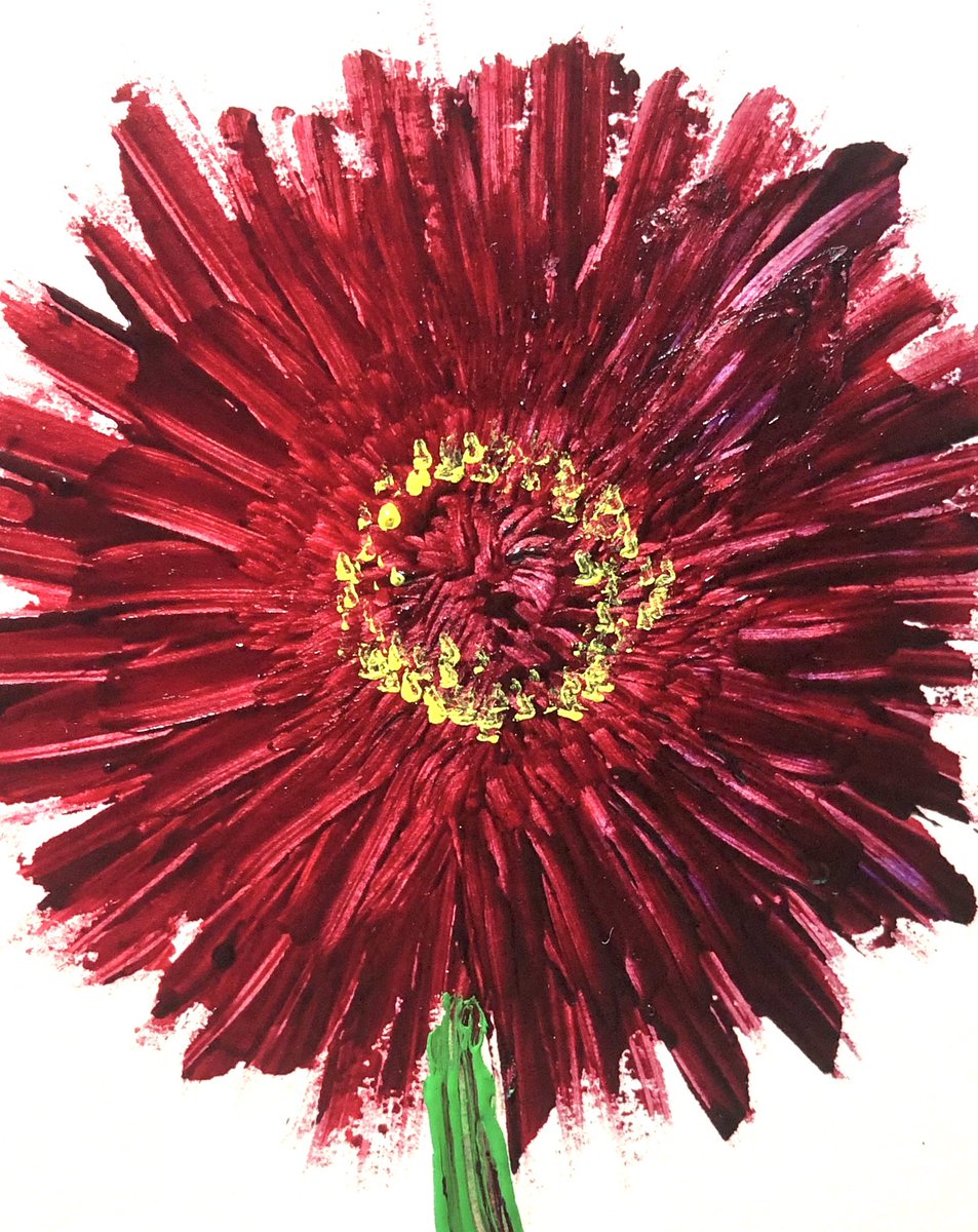 Fuji Art 実験絵 ガーベラ Gerbera 絵 花