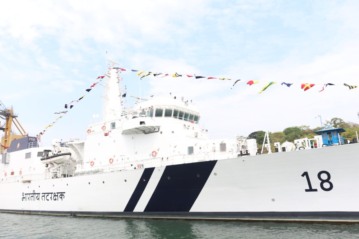 Goa Shipyard Ltd (@goashipyardltd) on Twitter photo HonтАЩble #Raksha Mantri Shri Rajnath Singh ji dedicated to nation #GSL built Offshore Patrol Vessel #ICGSSachet through digital commissioning, in distinguished presence of HonтАЩble Raksha Rajya Mantri, Senior officials of MoD & <a href="/IndiaCoastGuard/">Indian Coast Guard</a> . HonтАЩble #Raksha Mantri Shri Rajnath Singh ji dedicated to nation #GSL built Offshore Patrol Vessel #ICGSSachet through digital commissioning, in distinguished presence of HonтАЩble Raksha Rajya Mantri, Senior officials of MoD & <a href="/IndiaCoastGuard/">Indian Coast Guard</a> .